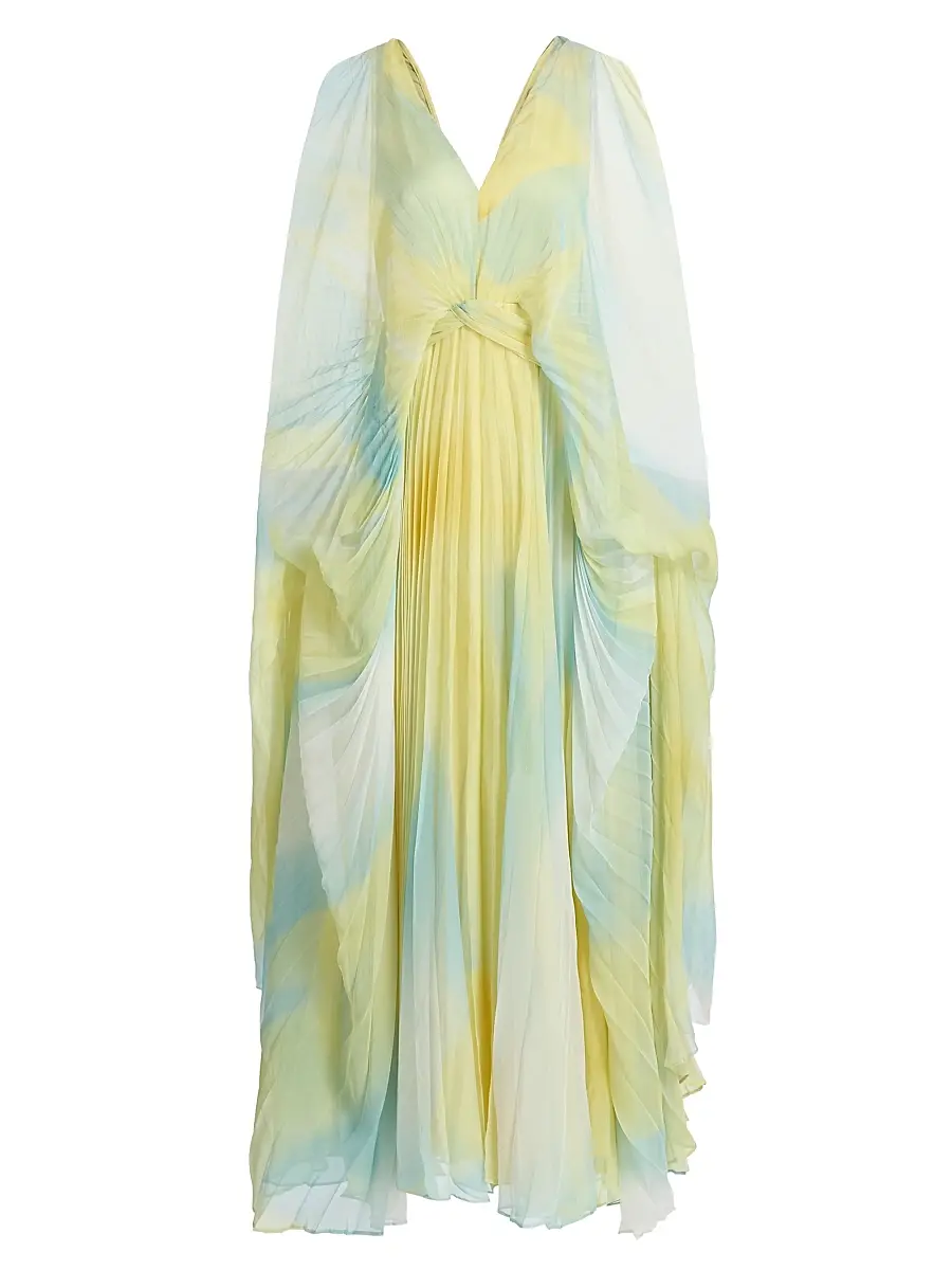 Acler Women's Anslow Pleated Maxi Dress - Lemon Mist | Image 1 Acler Women's Anslow Pleated Maxi Dress - Lemon Mist | Image 1