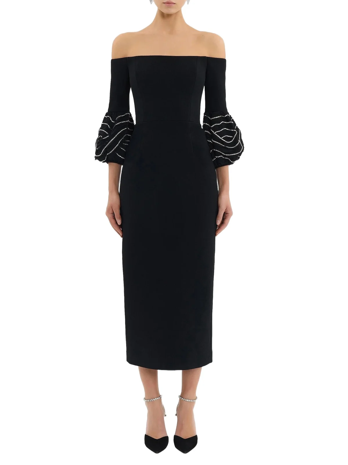 Women's Bellatrix Embellished Off-The-Shoulder Midi-Dress Women's Bellatrix Embellished Off-The-Shoulder Midi-Dress
