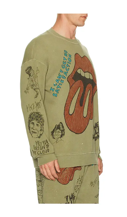 Madeworn Rolling Stones Sketch Classic Crew Sweatshirt | Thumbnail 2 Madeworn Rolling Stones Sketch Classic Crew Sweatshirt | Thumbnail 2