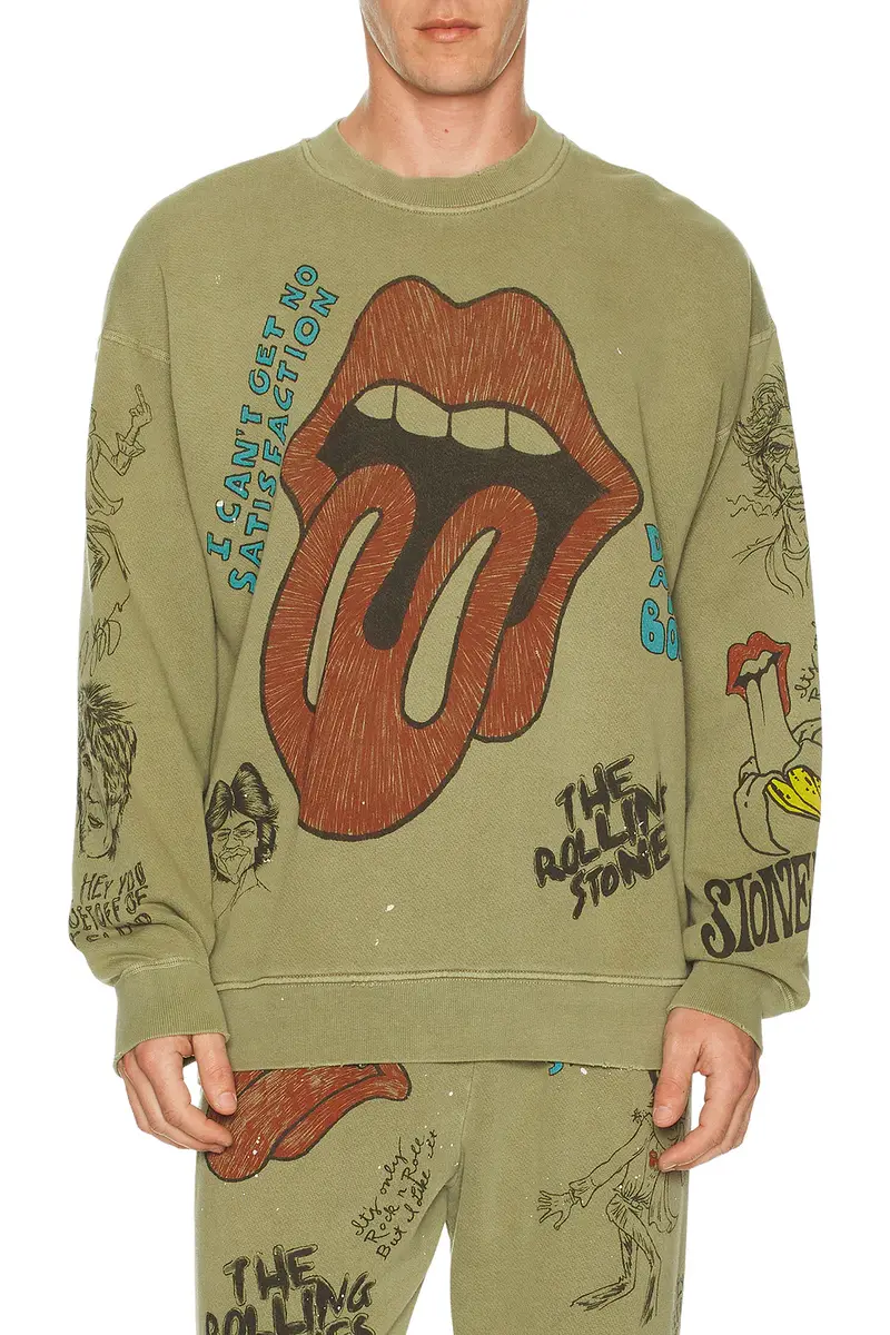 Madeworn Rolling Stones Sketch Classic Crew Sweatshirt | Thumbnail 3 Madeworn Rolling Stones Sketch Classic Crew Sweatshirt | Thumbnail 3