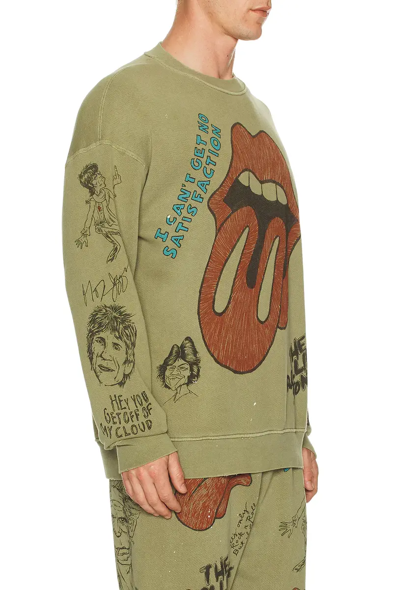 Madeworn Rolling Stones Sketch Classic Crew Sweatshirt | Thumbnail 4 Madeworn Rolling Stones Sketch Classic Crew Sweatshirt | Thumbnail 4