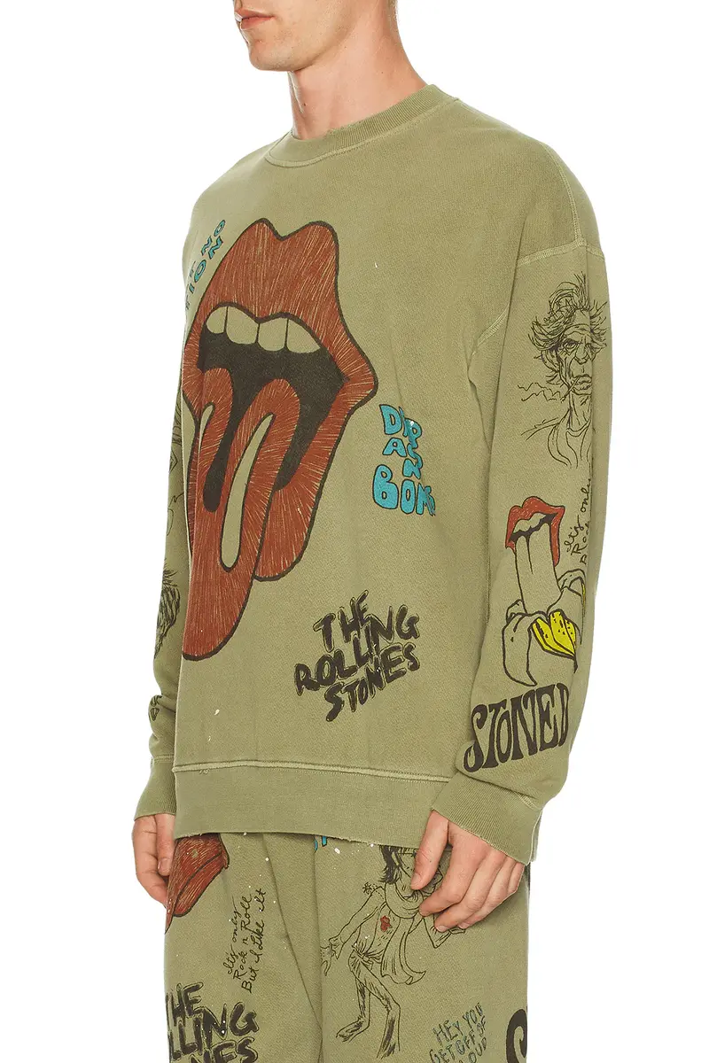 Madeworn Rolling Stones Sketch Classic Crew Sweatshirt | Thumbnail 5 Madeworn Rolling Stones Sketch Classic Crew Sweatshirt | Thumbnail 5