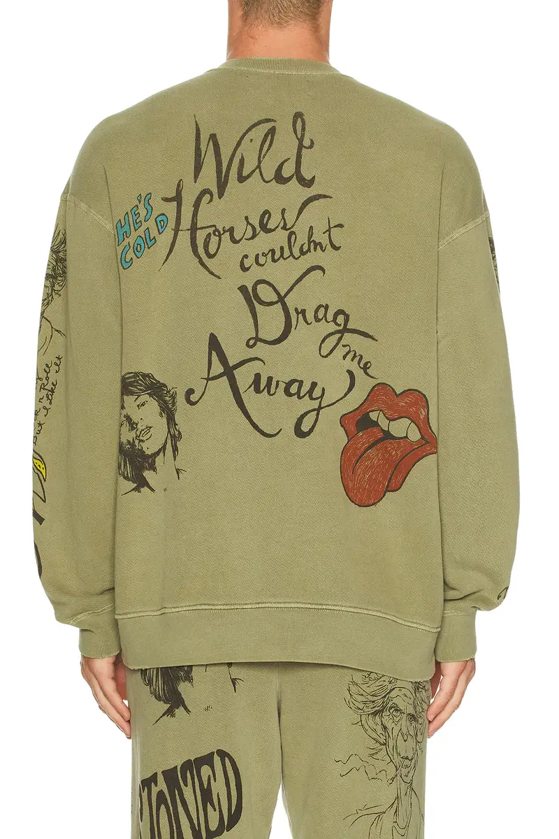 Madeworn Rolling Stones Sketch Classic Crew Sweatshirt | Thumbnail 6 Madeworn Rolling Stones Sketch Classic Crew Sweatshirt | Thumbnail 6