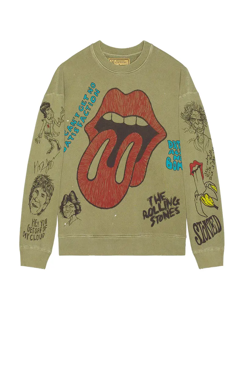 Madeworn Rolling Stones Sketch Classic Crew Sweatshirt | Thumbnail 8 Madeworn Rolling Stones Sketch Classic Crew Sweatshirt | Thumbnail 8