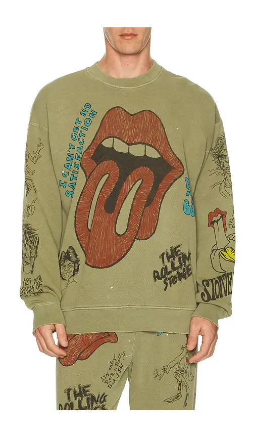 Madeworn Rolling Stones Sketch Classic Crew Sweatshirt