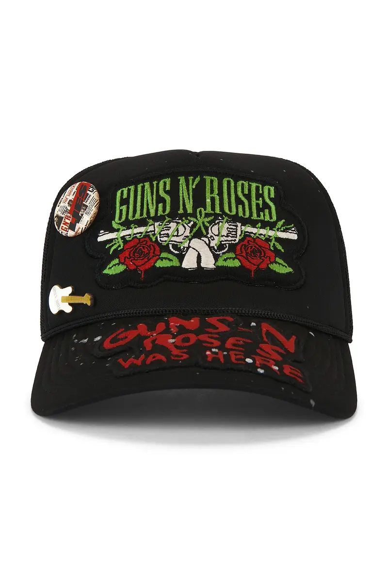 Madeworn Guns N' Roses Hand Painted Patched & Pinned Trucker Hat | Thumbnail 3