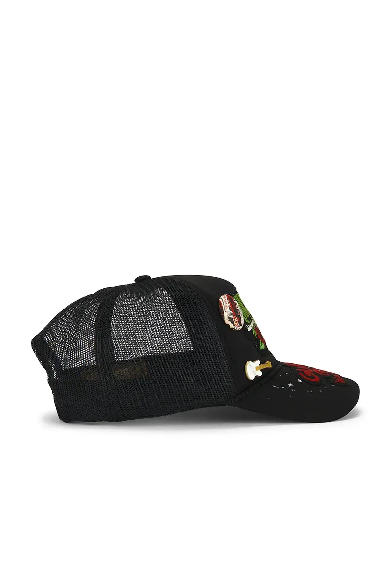 Madeworn Guns N' Roses Hand Painted Patched & Pinned Trucker Hat | Thumbnail 6