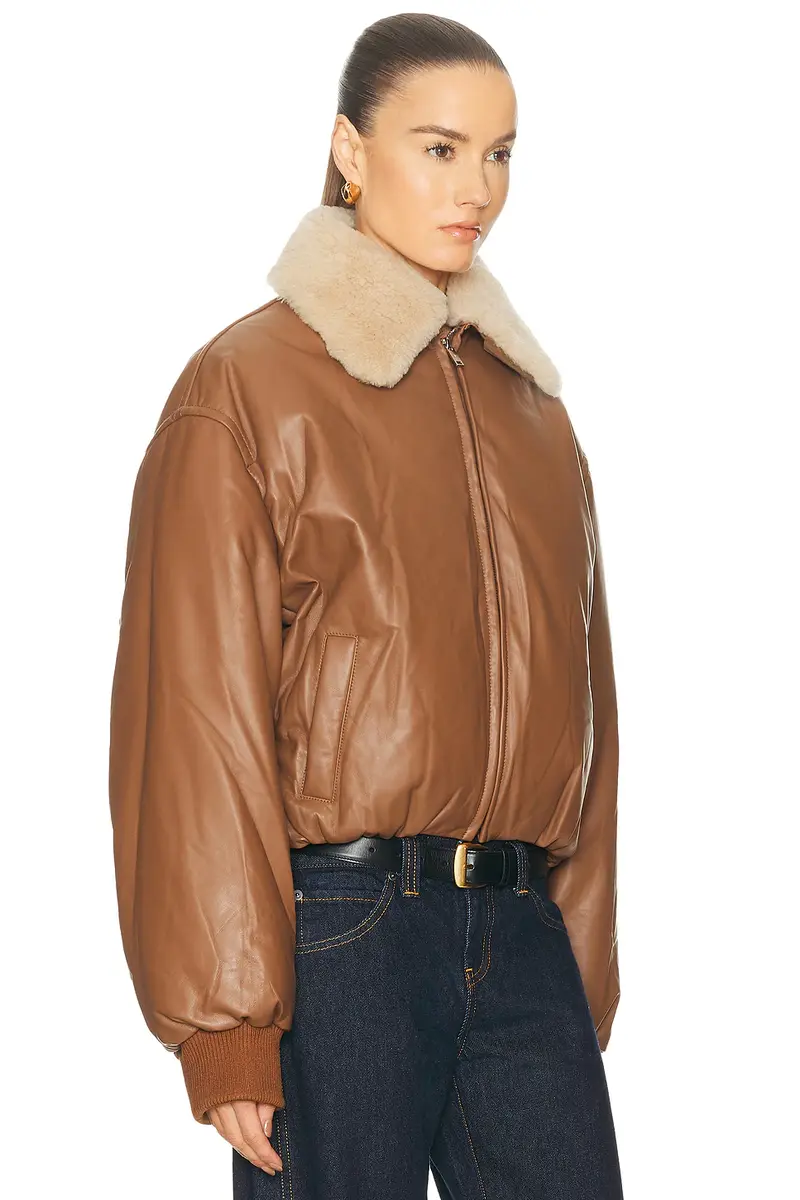 Aexae Leather Bomber Jacket | Thumbnail 5