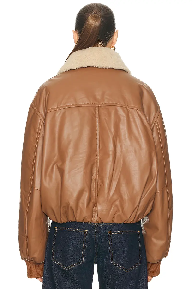Aexae Leather Bomber Jacket | Thumbnail 6