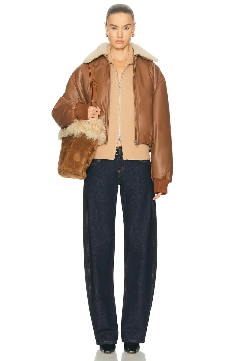 Aexae Leather Bomber Jacket | Thumbnail 7