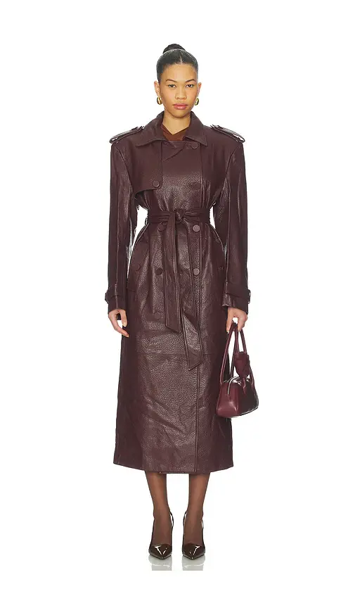 Aexae x REVOLVE Leather Suede Trench Coat | Thumbnail 2