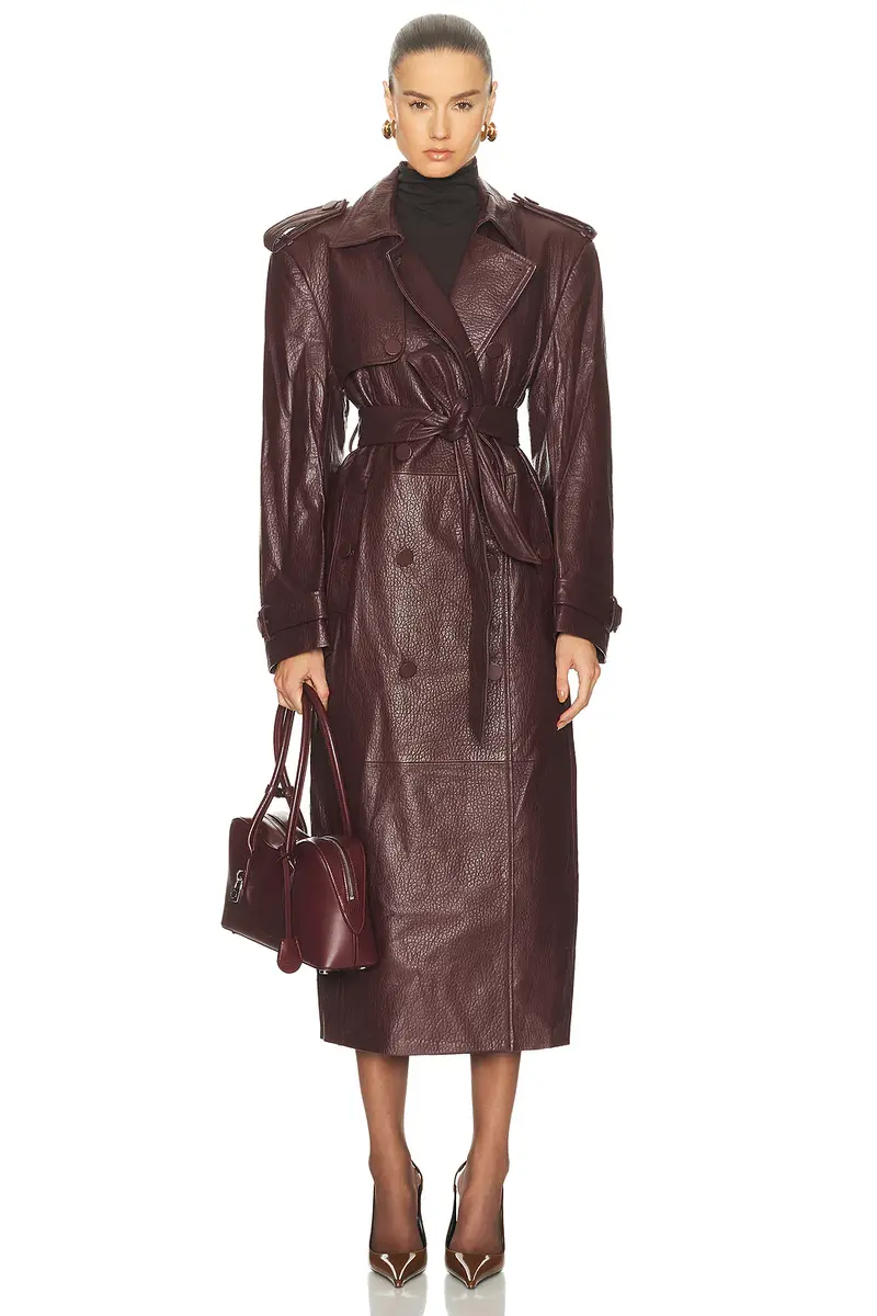 Aexae x REVOLVE Leather Suede Trench Coat | Thumbnail 3
