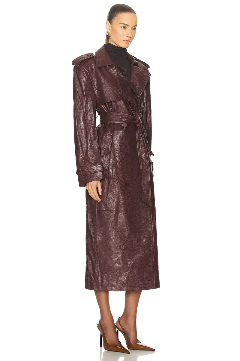 Aexae x REVOLVE Leather Suede Trench Coat | Thumbnail 4
