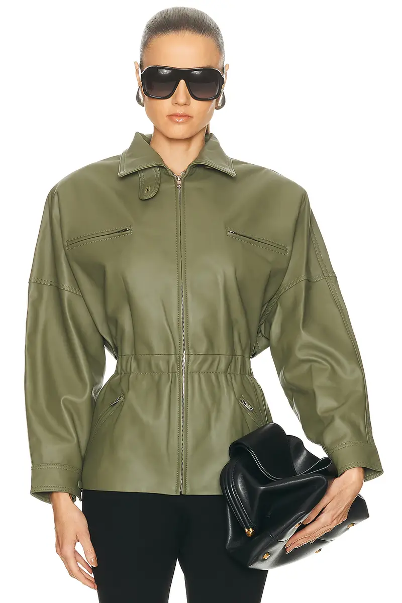 Aexae Leather Cinched Mid Jacket | Thumbnail 4