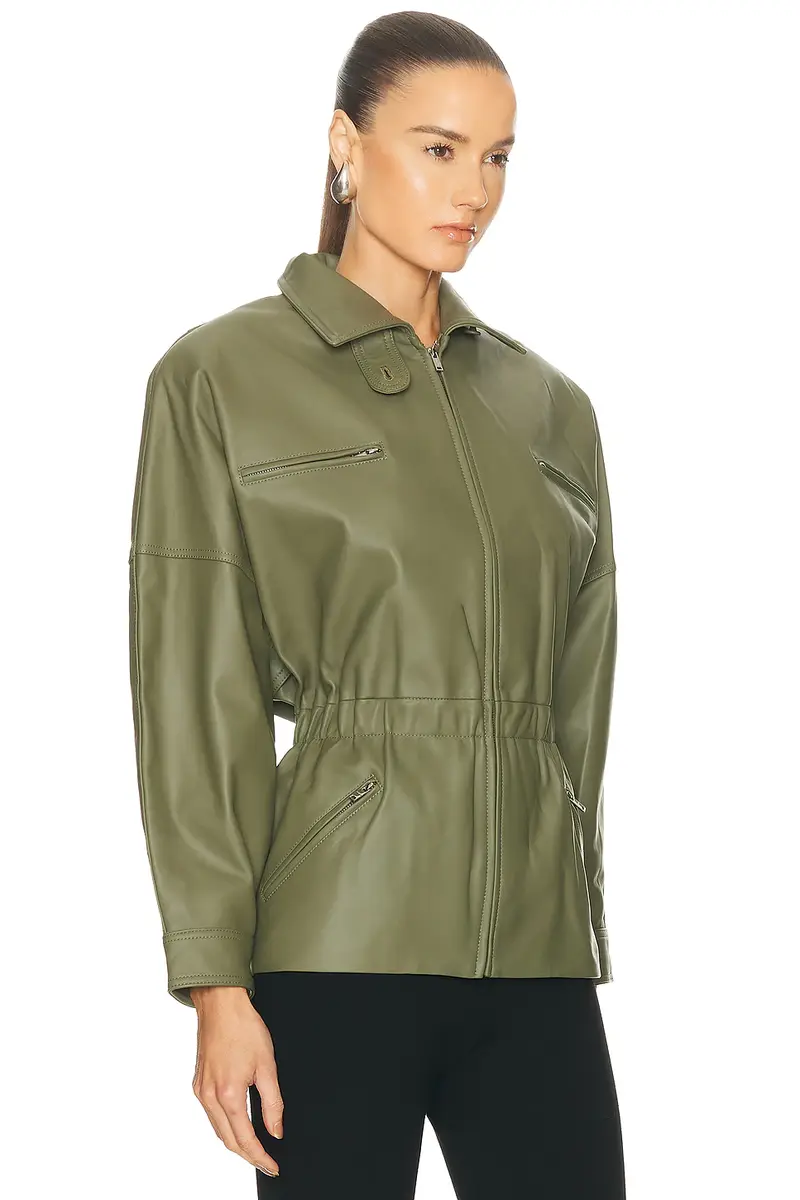 Aexae Leather Cinched Mid Jacket | Thumbnail 5