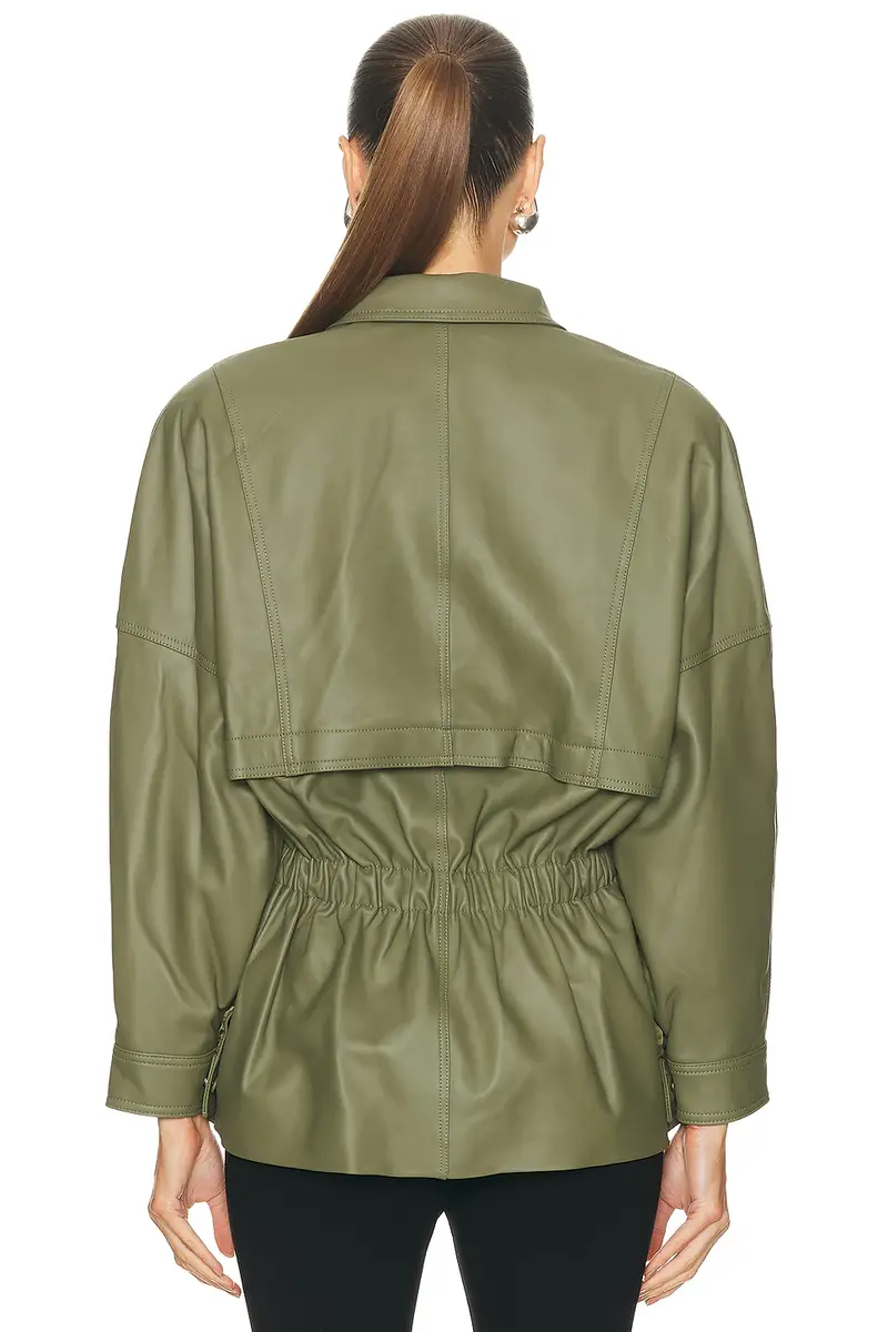 Aexae Leather Cinched Mid Jacket | Thumbnail 6