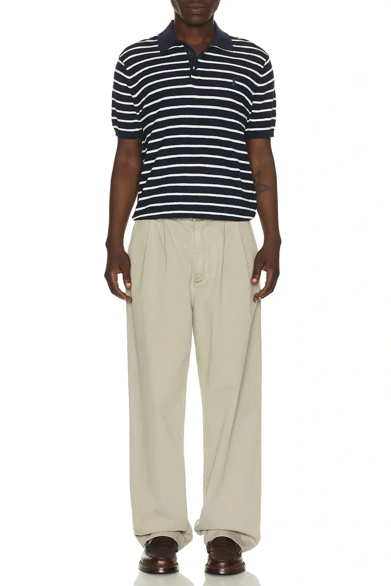 Polo Ralph Lauren Cotton Blend Textured 3 Button Placket Short Sleeve Polo Sweater | Thumbnail 5 Polo Ralph Lauren Cotton Blend Textured 3 Button Placket Short Sleeve Polo Sweater | Thumbnail 5