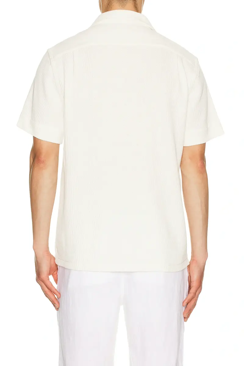 Polo Ralph Lauren Waffle Knit Cotton Linen Camp Shirt | Thumbnail 4