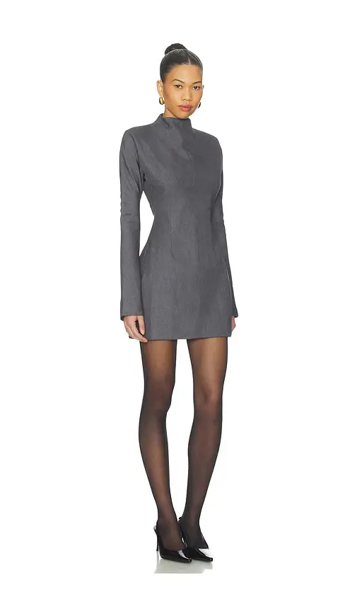 Aexae Wool Contoured Turtleneck Long Sleeve Mini Dress | Thumbnail 2
