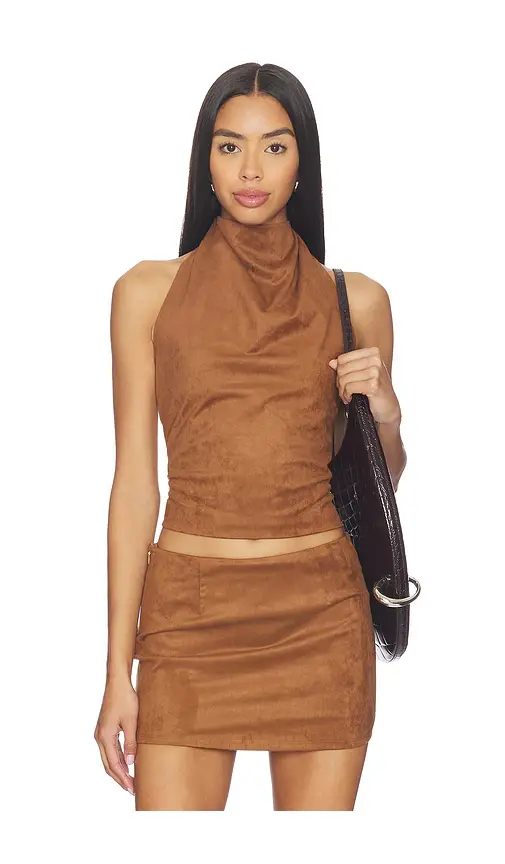 ALL THE WAYS Aiya Faux Suede Top | Image 1 ALL THE WAYS Aiya Faux Suede Top | Image 1