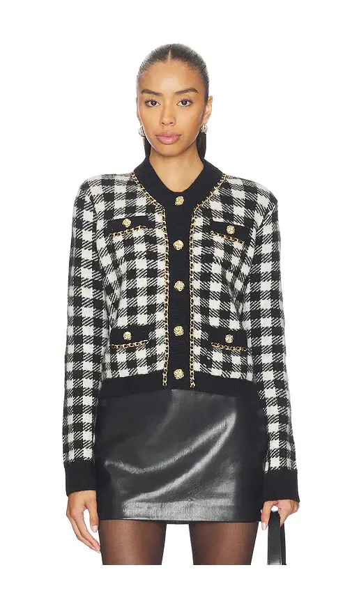 Generation Love Selma Houndstooth Cardigan | Image 1 Generation Love Selma Houndstooth Cardigan | Image 1