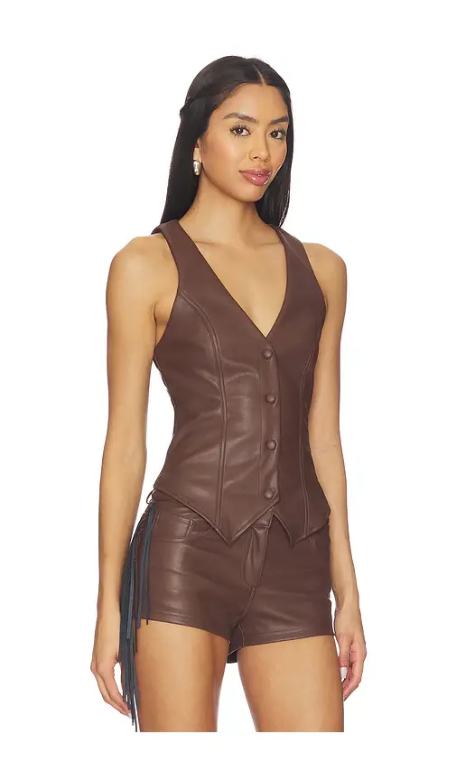 superdown Karina Faux Leather Vest | Thumbnail 2 superdown Karina Faux Leather Vest | Thumbnail 2