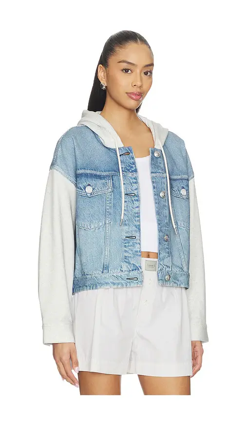 rag & bone rb Miramar Terry Combo Hooded Trucker | Thumbnail 2 rag & bone rb Miramar Terry Combo Hooded Trucker | Thumbnail 2