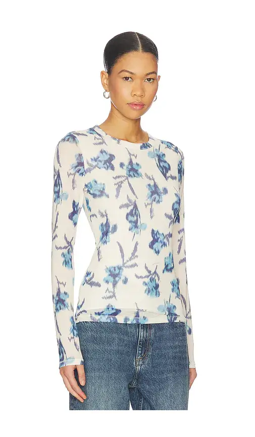 rag & bone Yana Printed Mesh Long Sleeve Tee | Thumbnail 2 rag & bone Yana Printed Mesh Long Sleeve Tee | Thumbnail 2