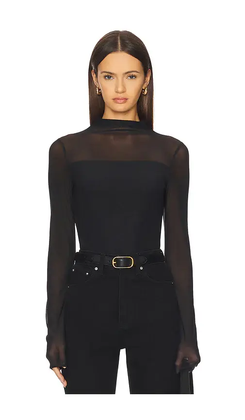 rag & bone Luca Double Layer Mock Neck Long Sleeve