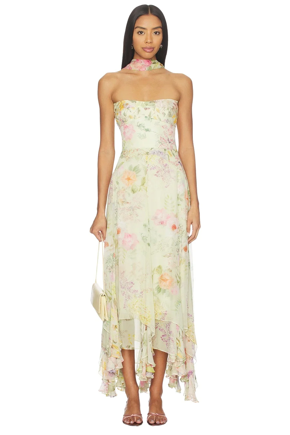 Amanda Uprichard Monterey Dress With Scarf