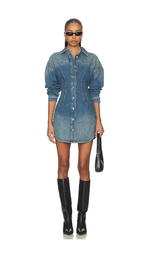Good American Shaped Denim Dress | Image 1 Good American Shaped Denim Dress | Image 1