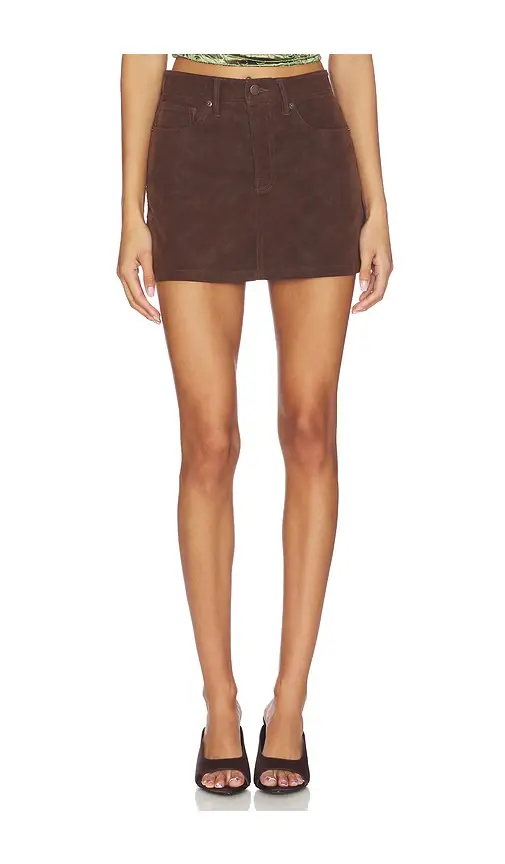 GOOD AMERICAN Better Than Suede Good 90's Mini Skirt