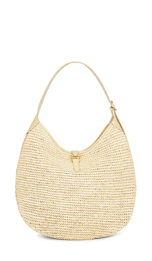 Polo Ralph Lauren Raffia Leather Medium Shoulder Bag | Thumbnail 2 Polo Ralph Lauren Raffia Leather Medium Shoulder Bag | Thumbnail 2