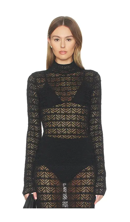 NBD Kyriah Pointelle Knit Top | Image 1 NBD Kyriah Pointelle Knit Top | Image 1
