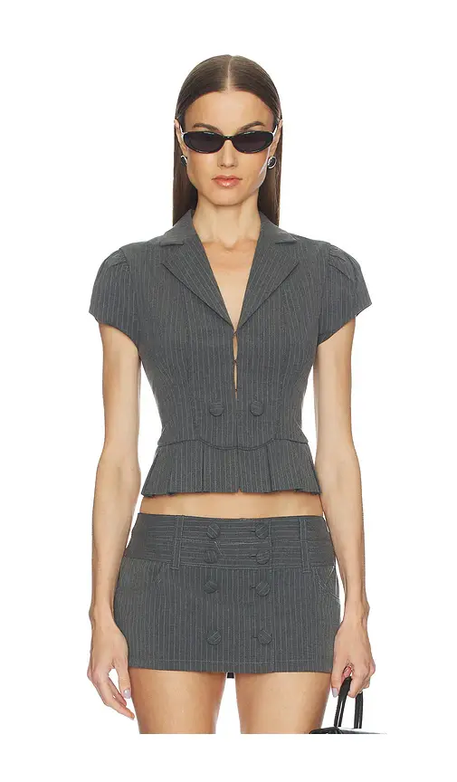 GUIZIO Mollie Cap Sleeve Blazer | Image 1 GUIZIO Mollie Cap Sleeve Blazer | Image 1