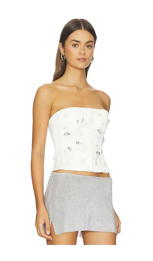 Guizio Embellished Satin Corset | Thumbnail 2 Guizio Embellished Satin Corset | Thumbnail 2