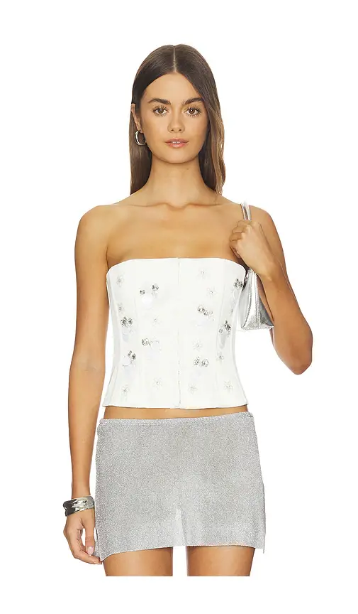 GUIZIO Embellished Satin Corset | Image 1 GUIZIO Embellished Satin Corset | Image 1