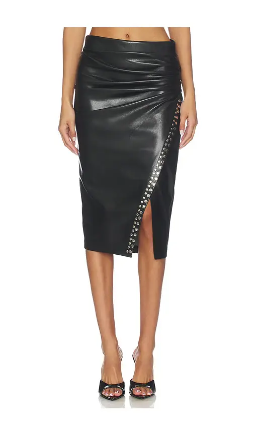 Generation Love Regina Studded Faux Leather Skirt | Image 1 Generation Love Regina Studded Faux Leather Skirt | Image 1
