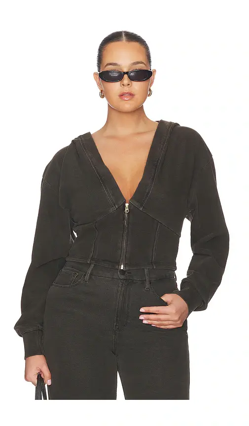 GOOD AMERICAN Jeanius Zip Up Hoodie | Thumbnail 2 GOOD AMERICAN Jeanius Zip Up Hoodie | Thumbnail 2