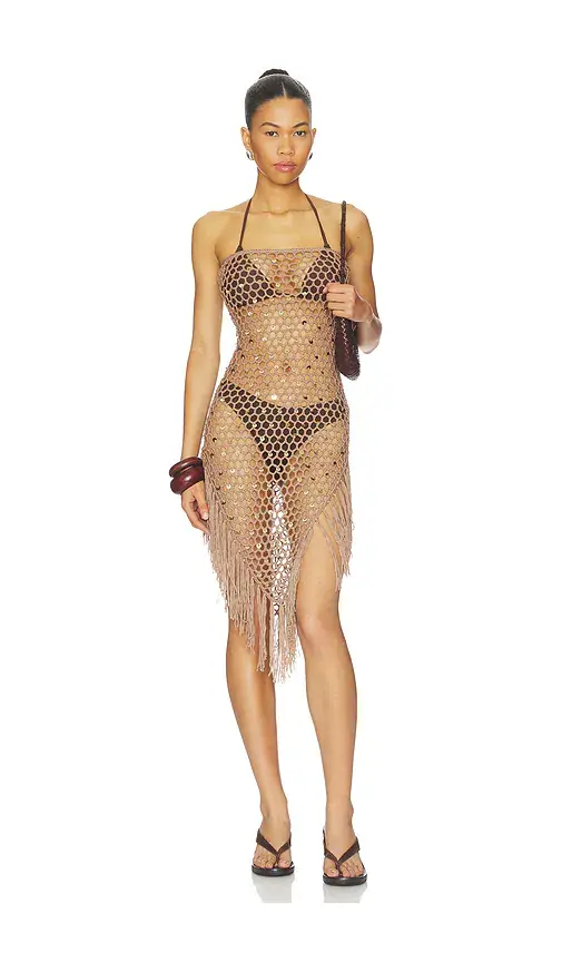 MORE TO COME Rami Fringe Strapless Dress | Thumbnail 2