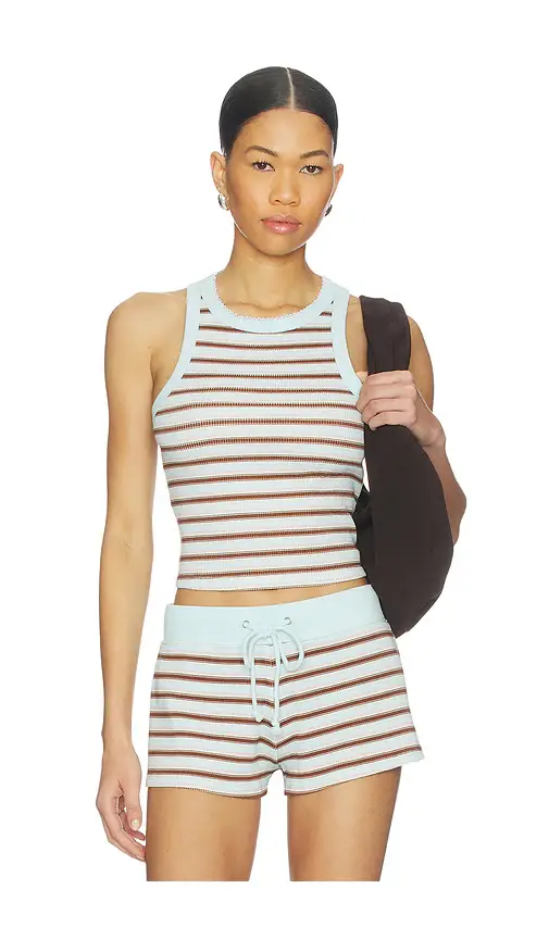 Frankies Bikinis Emma Thermal Tank Top | Image 1 Frankies Bikinis Emma Thermal Tank Top | Image 1