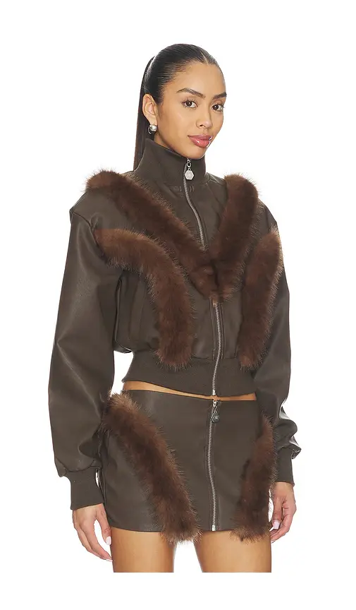 OW Collection Bela Faux Fur Jacket | Thumbnail 2 OW Collection Bela Faux Fur Jacket | Thumbnail 2