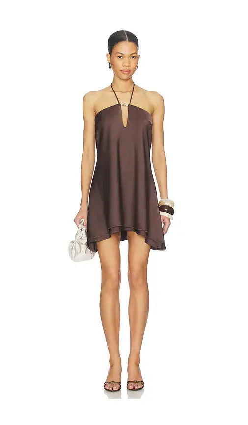 Runaway The Label Freya Flowy Halter Mini Dress | Image 1 Runaway The Label Freya Flowy Halter Mini Dress | Image 1