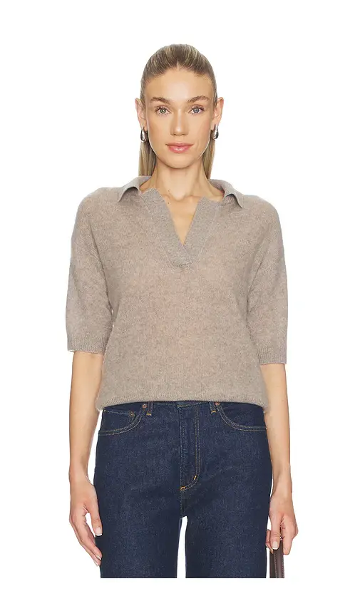 NAADAM Cloud Cashmere Short Sleeve Polo | Image 1 NAADAM Cloud Cashmere Short Sleeve Polo | Image 1