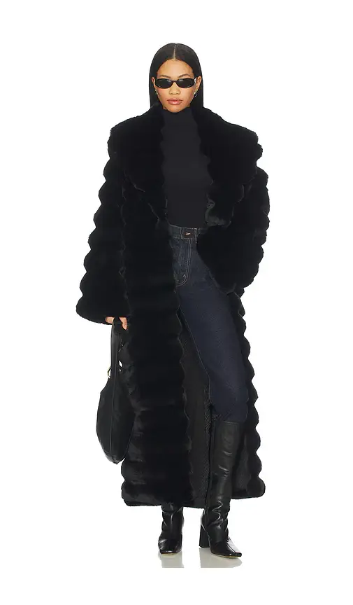 Adrienne Landau Chinchilla Full Length Coat