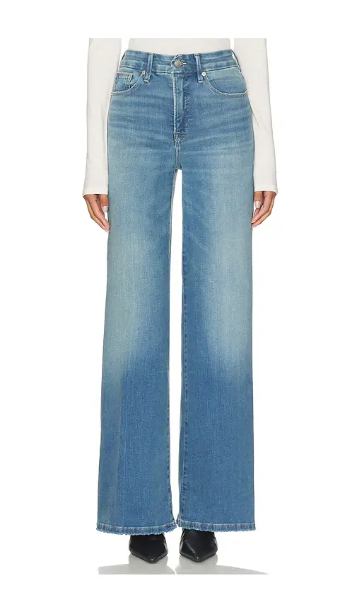 Good American Soft-tech Good Waist Palazzo Leg Jeans | Image 1 Good American Soft-tech Good Waist Palazzo Leg Jeans | Image 1