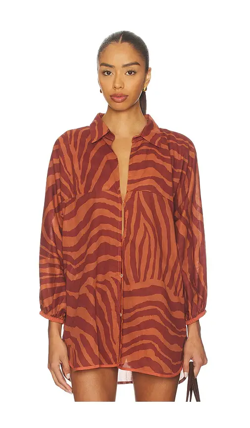 Vix Swimwear Mori Long Sleeve Blouse | Thumbnail 2
