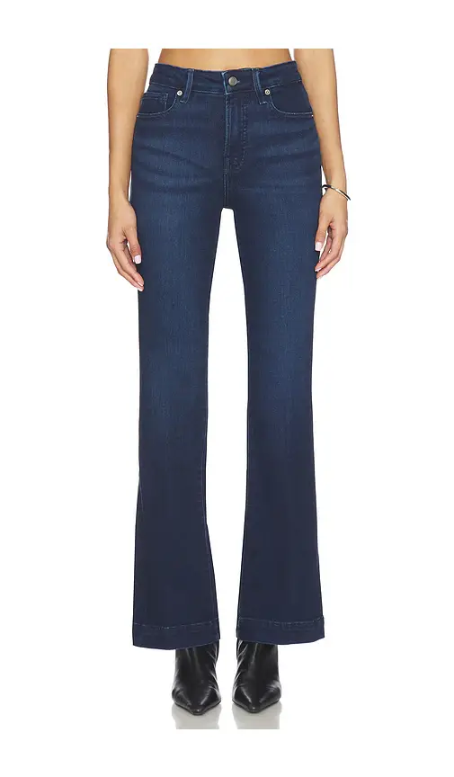 Good American Compression Good Classic Bootcut Jeans | Image 1 Good American Compression Good Classic Bootcut Jeans | Image 1