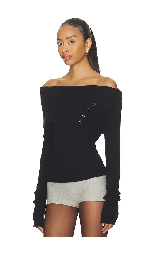 Guizio Draped Collar Knit Jumper | Thumbnail 2