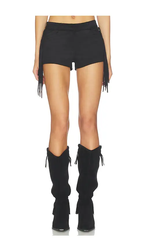 superdown Karina Fringe Faux Suede Short | Thumbnail 2 superdown Karina Fringe Faux Suede Short | Thumbnail 2